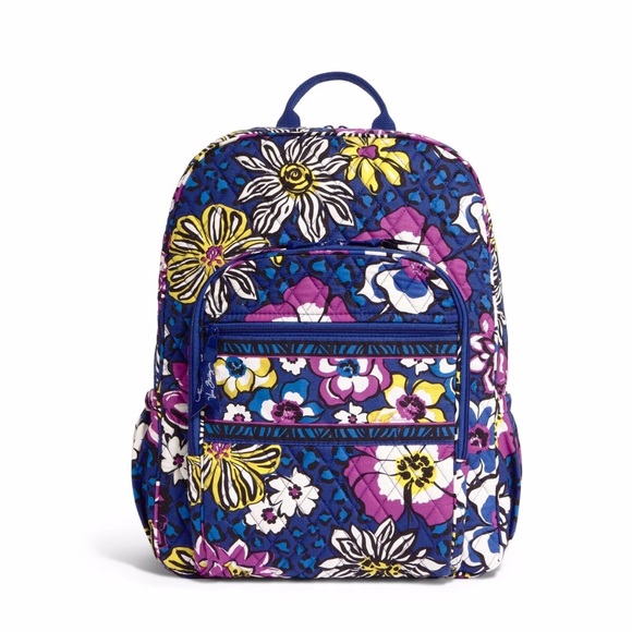 Vera Bradley African Violet Campus Backpack Retired Excellent Condition - Picture 2 of 7
